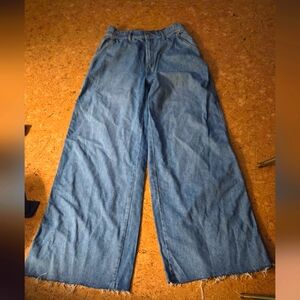 Sz 28 New!!Skater boy/girl wide leg garage jeans